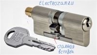 Цилиндр EVVA ICS кл кл кл верт латунь никель  122 51+71,56+66