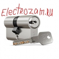 Цилиндр TITAN i6 кл/кл, кл/верт, латунь, хром 62 смещение 31+31
